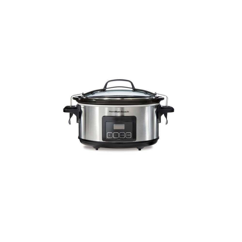 Hamilton Beach Slow Cooker Unisex 6 Qt Silver Stainless Steel Programmable 33967